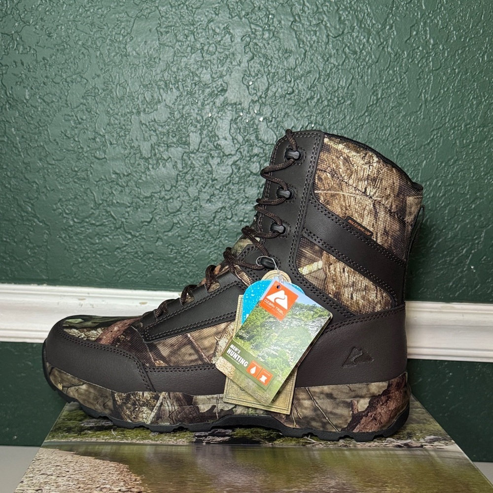 NEW! Ozark Trail Mossy Oak Men's Camo Hunting Boots Size 13 - Picture 11 of 16